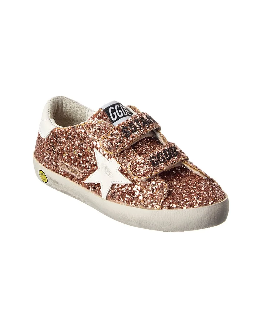 Old School Glitter & Leather Sneaker by Golden Goose
