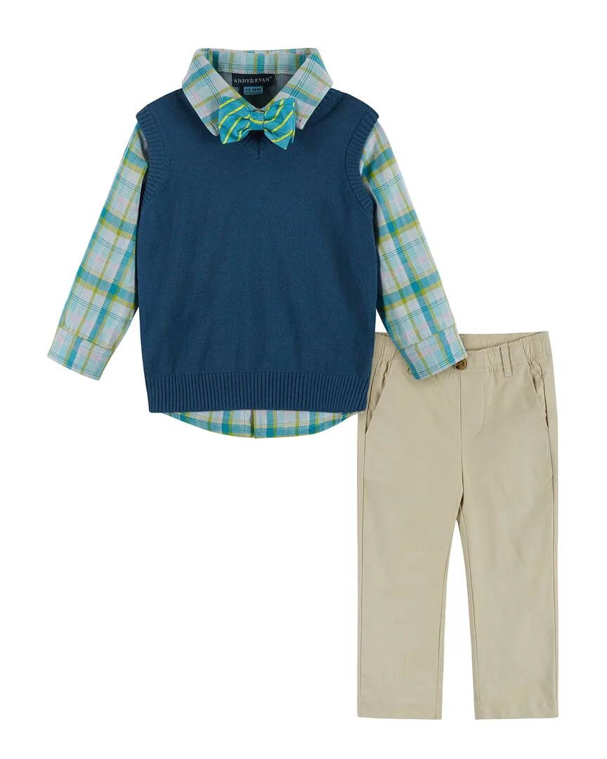 3Pc Vest, Pant & Shirt Set by Andy & Evan