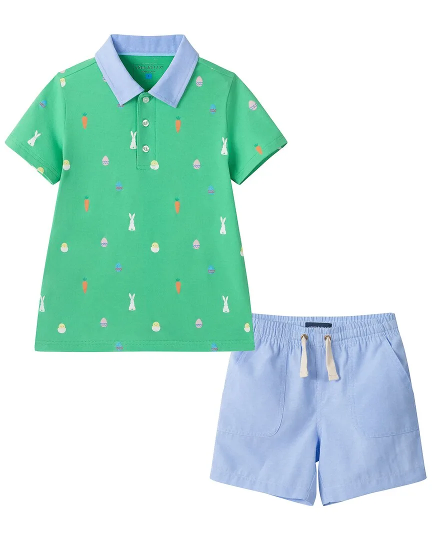 Pique Polo and Shorts Set by Andy & Evan