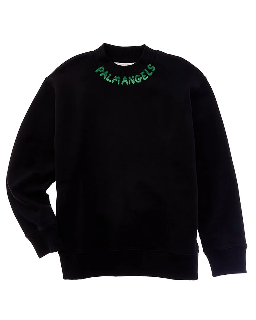 Seasonal Logo Regular Crewneck Sweatshirt by Palm Angels