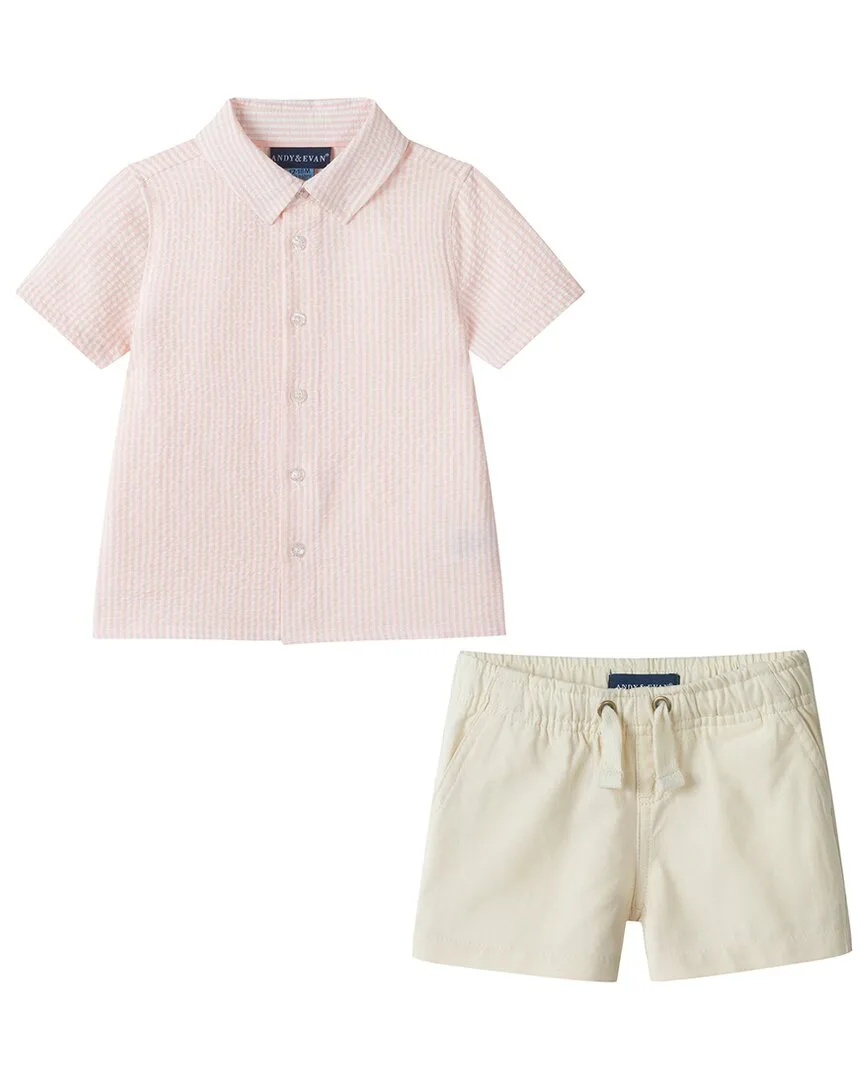 2Pc Top & Short Set by Andy & Evan