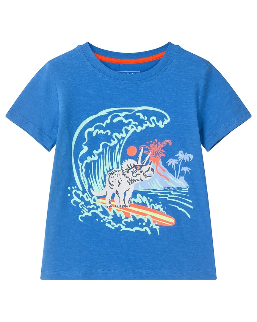 Surfing Dino Graphic T-Shirt by Andy & Evan