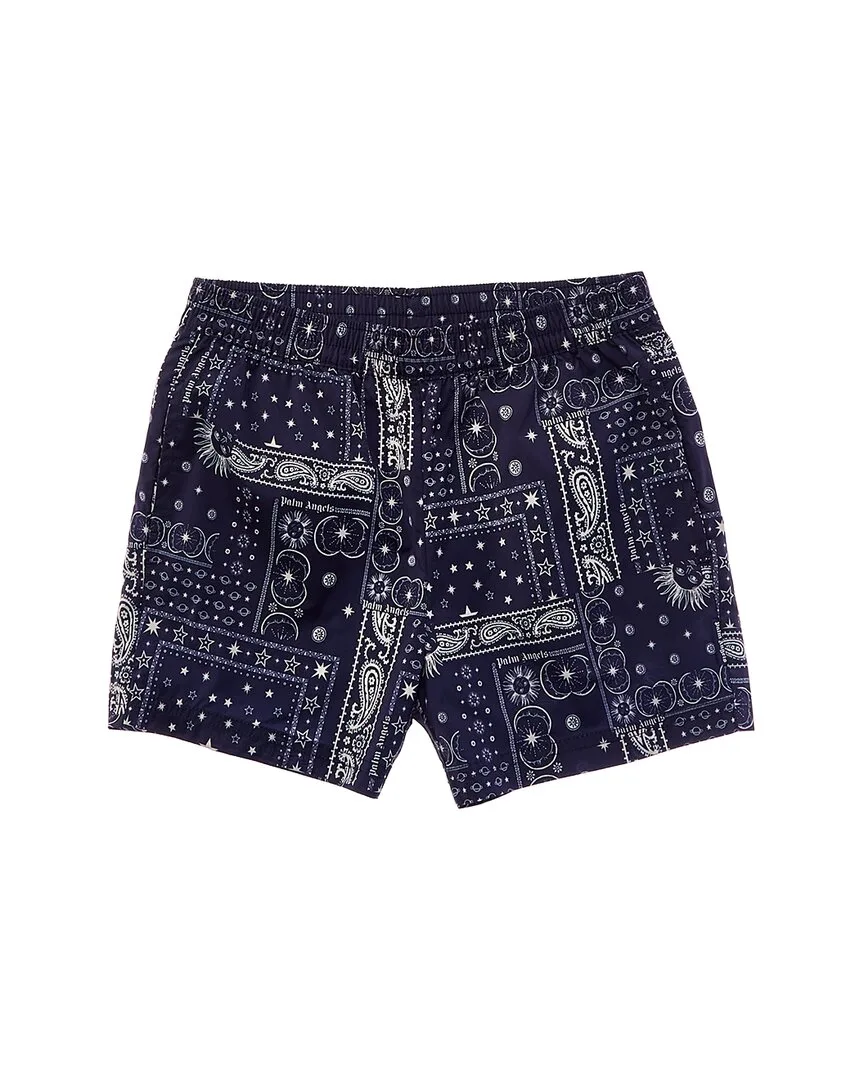Aop Astro Paisley Swim Short by Palm Angels