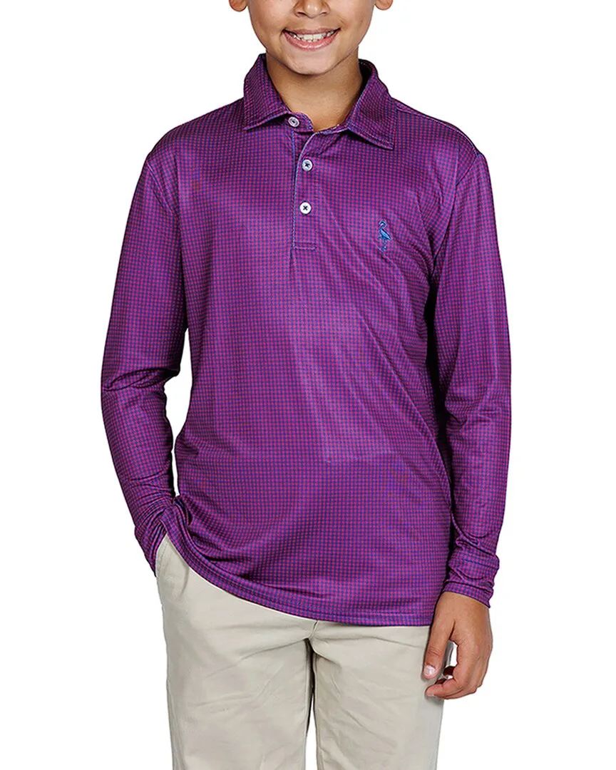 Mini Houndstooth Performance Polo Shirt by Tailorbyrd