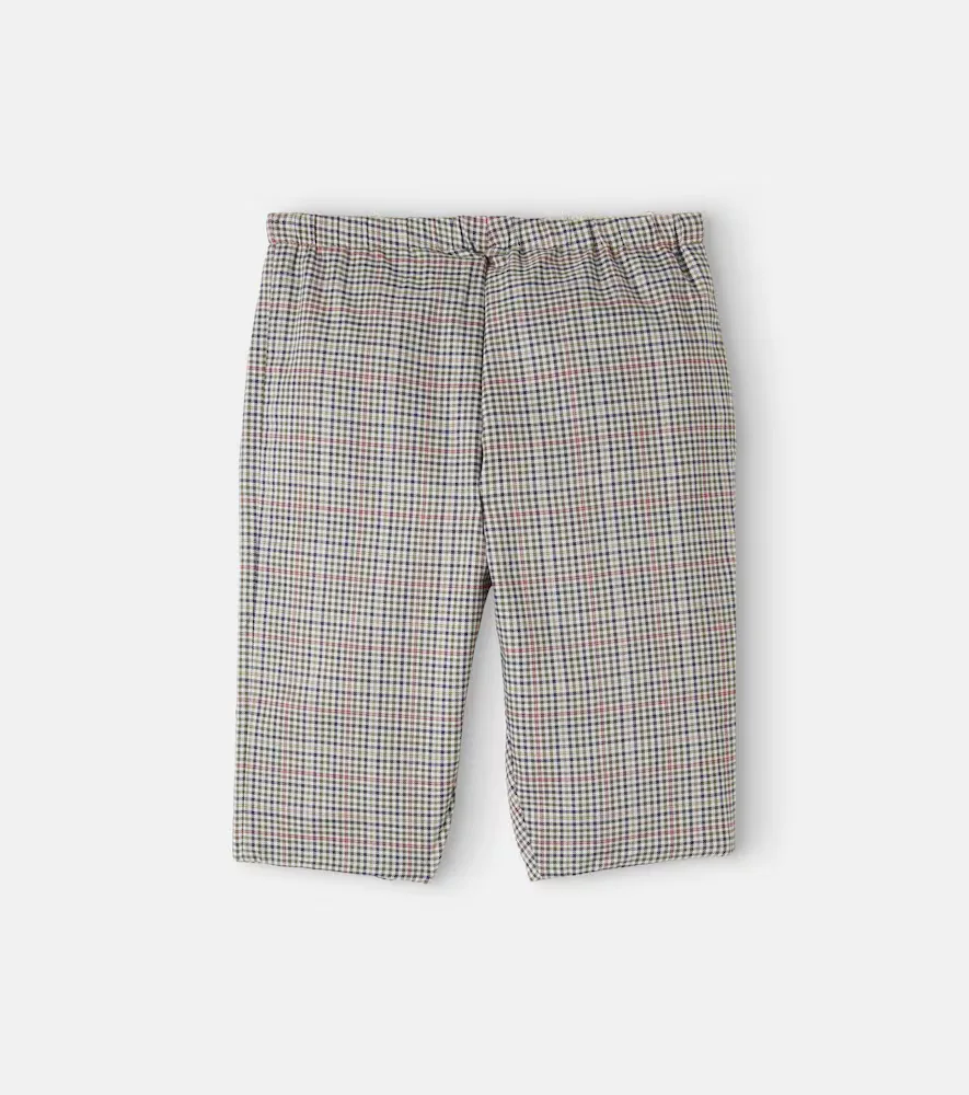 Baby Dandy Checked Cotton Pants by Bonpoint