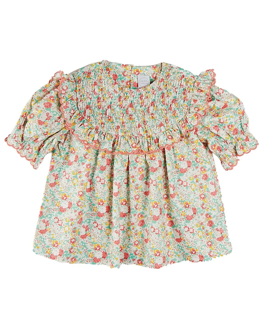 Clementine Floral Smocked Detail Short by Pepa London
