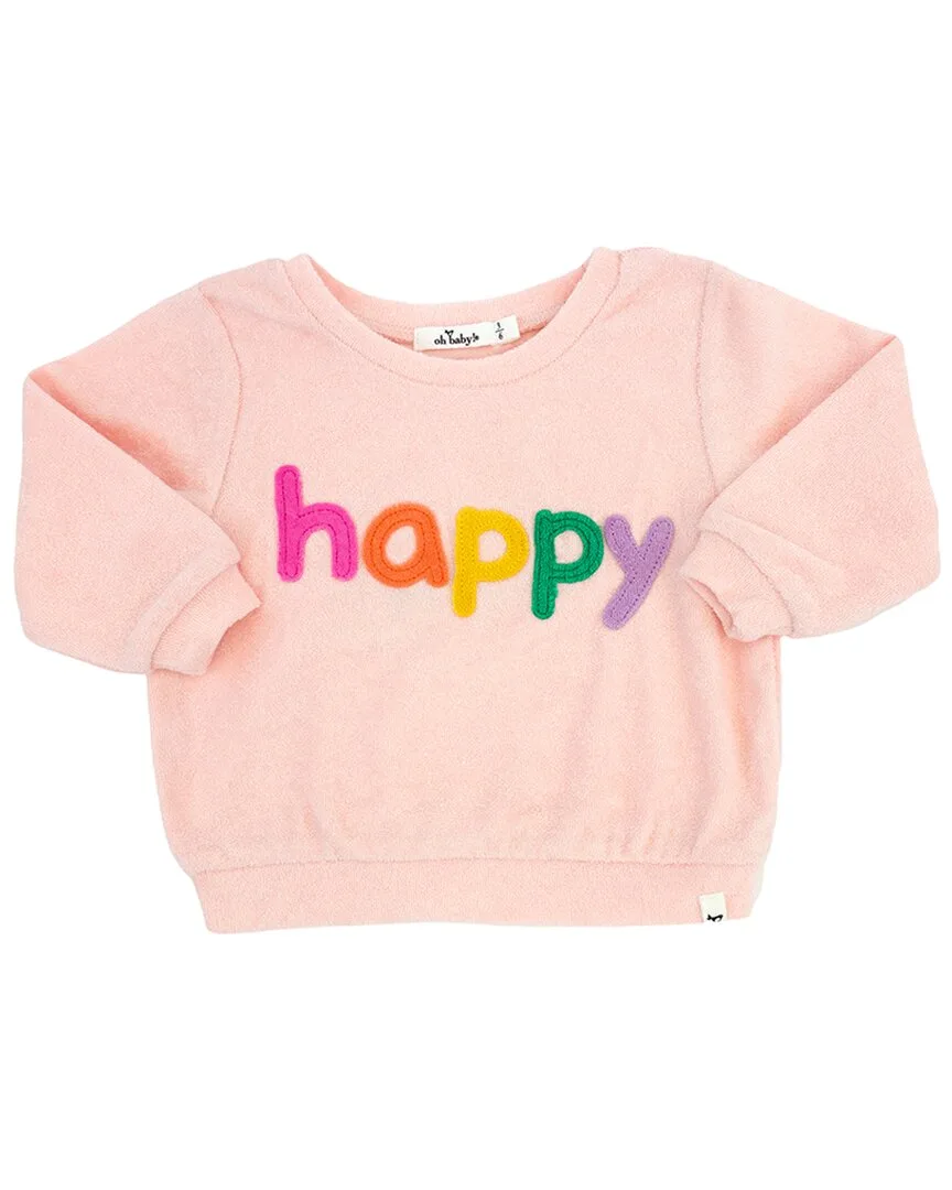 Rainbow Happy Terry Appl Brooklyn Boxy by Oh Baby