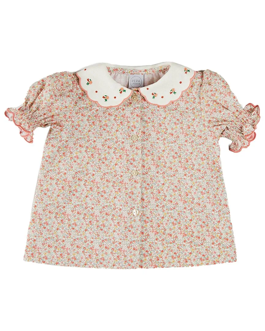 Mabel Floral Embroidered Top by Pepa London