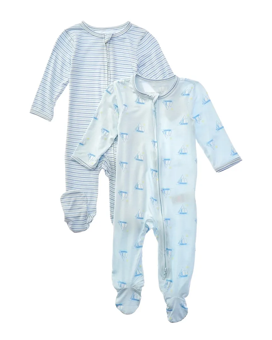 Set of 2 Footie Pajamas by Shabby Chic