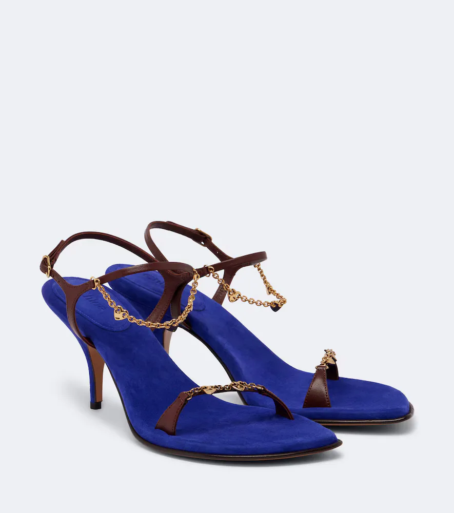Embellished Leather Sandals by Chloe
