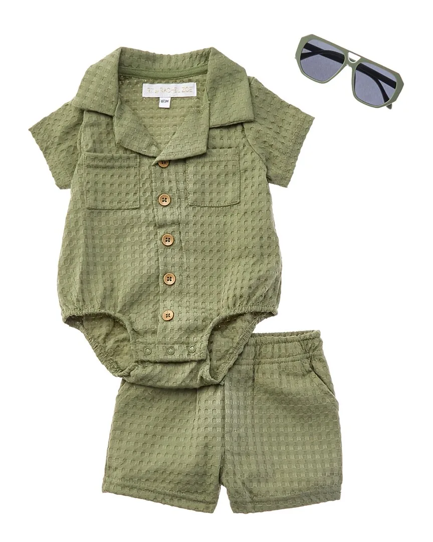 3Pc Knit Romper & Short Set by Rachel Zoe