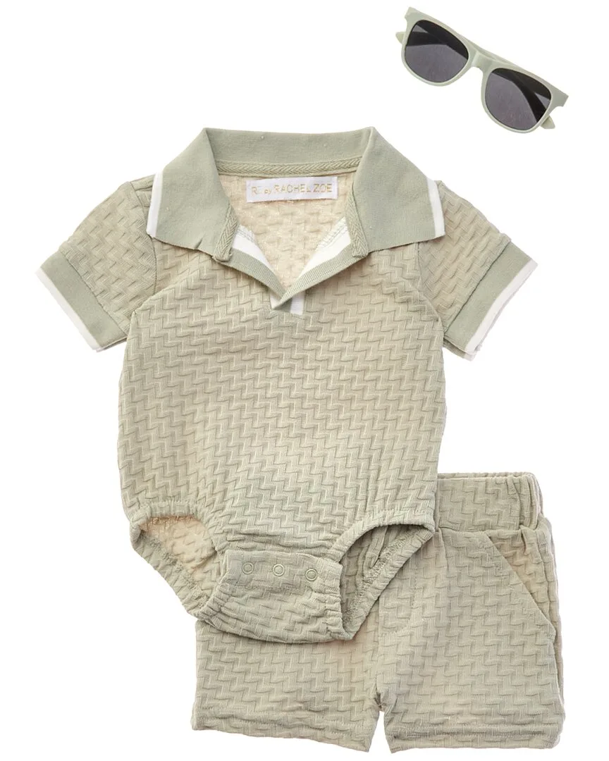 3Pc Knit Romper & Short Set by Rachel Zoe