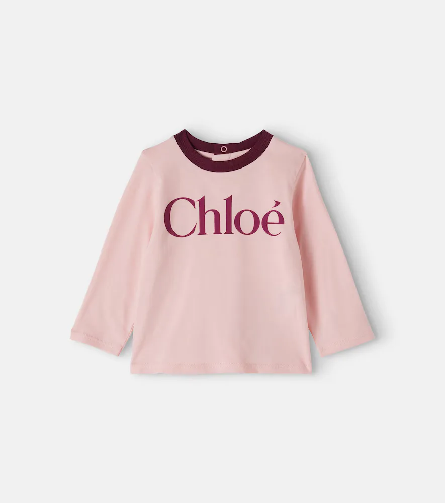 Baby Logo Cotton Jersey T-Shirt by Chloe Kids