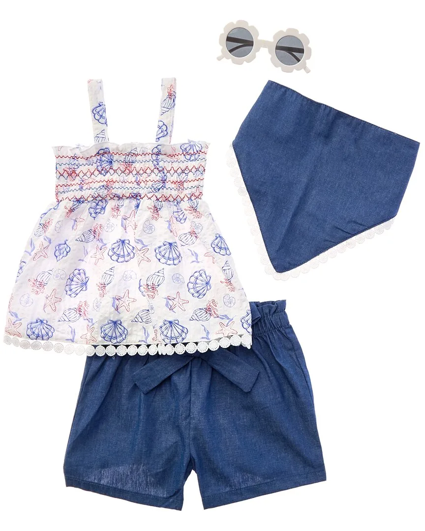 4Pc Top & Short Set by Rachel Zoe