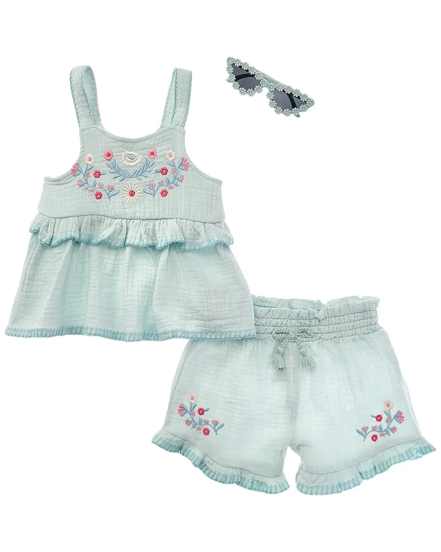 3Pc Top, Short, & Glasses Set by Rachel Zoe