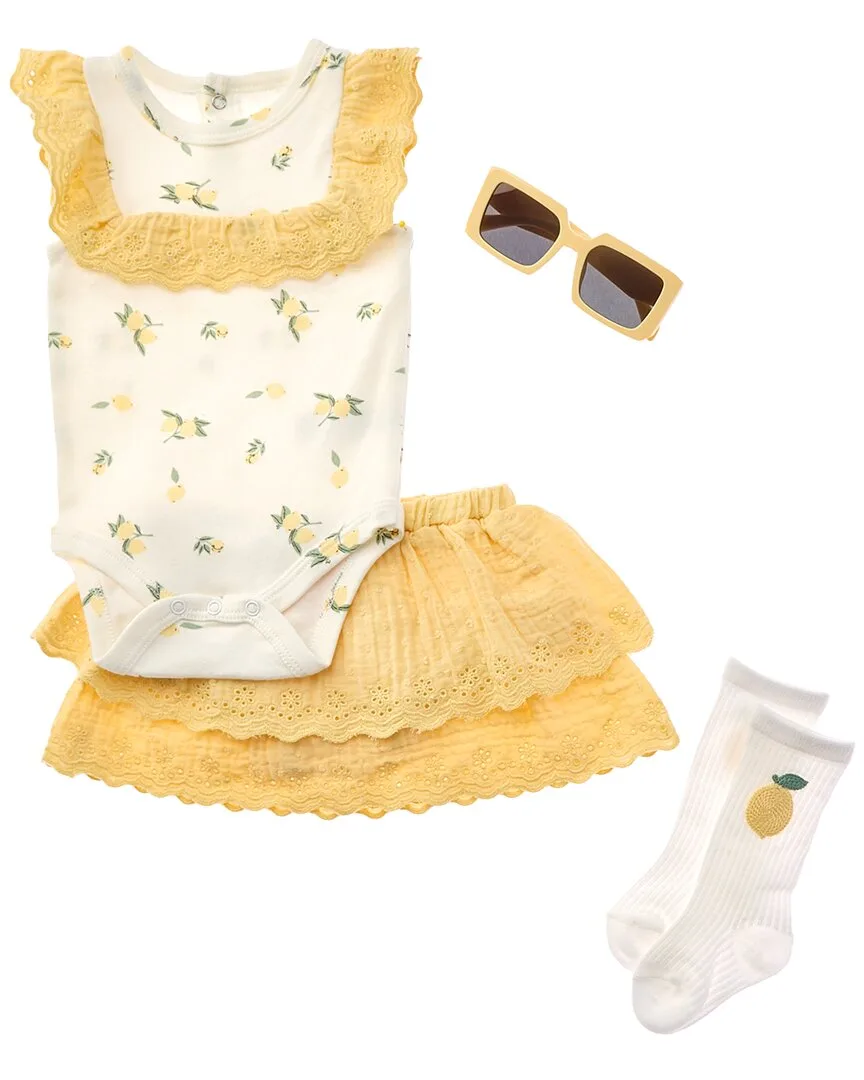 4Pc Romper & Skirt Set by Rachel Zoe