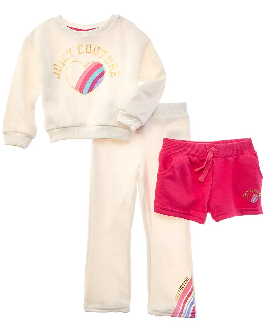 3Pc Sweatshirt, Short, & Pant Set by Juicy Couture