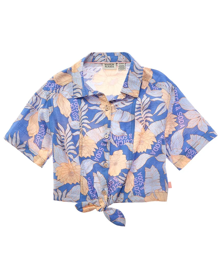 Tie-Front Print Top by Scotch & Soda