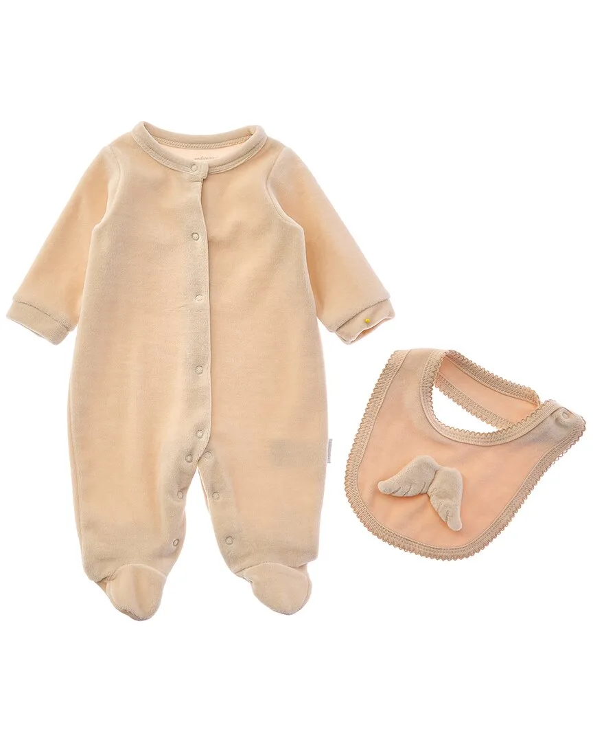 Velvet Babygrow & Bib Set by Andywawa