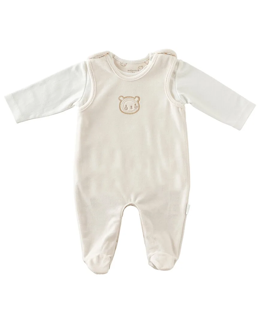 Bear Graphic Overall Babygrow by Andywawa