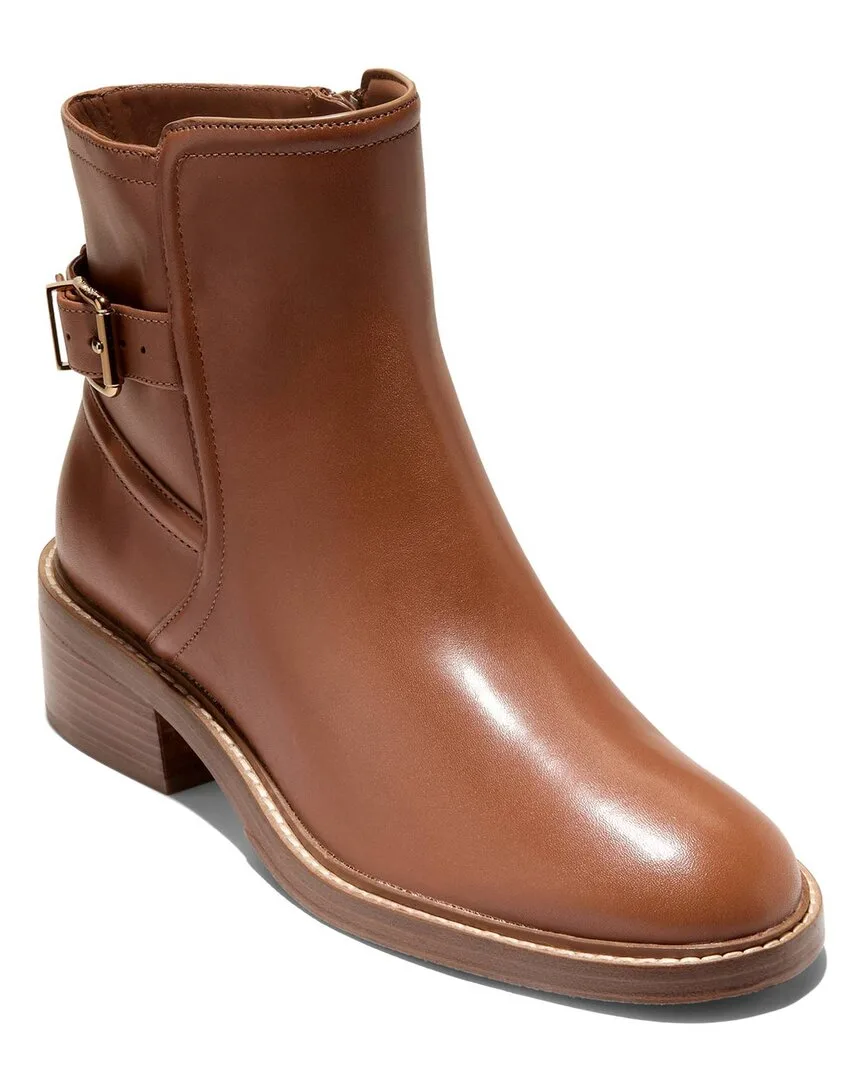 Silvana Buckle Leather Bootie by COLE HAAN