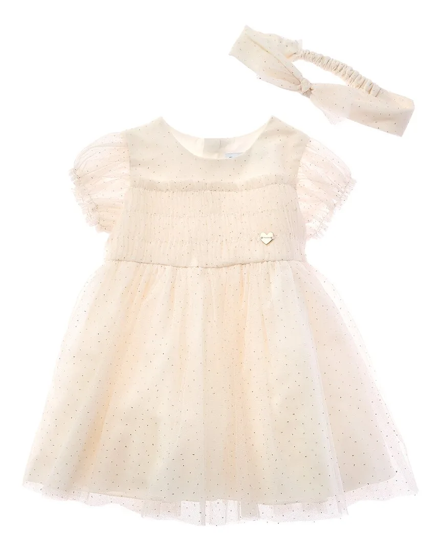 2Pc Dress & Tulle Headband Set by Mayoral