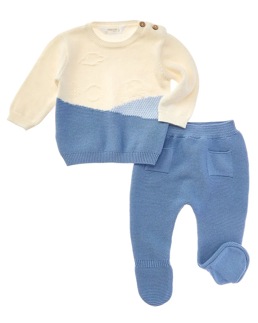 2Pc Newborn Knit Pant & Sweatshirt Set by Mayoral
