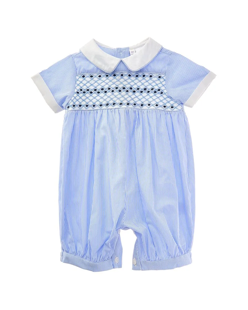 Striped Smocked Babysuit by Rachel Riley
