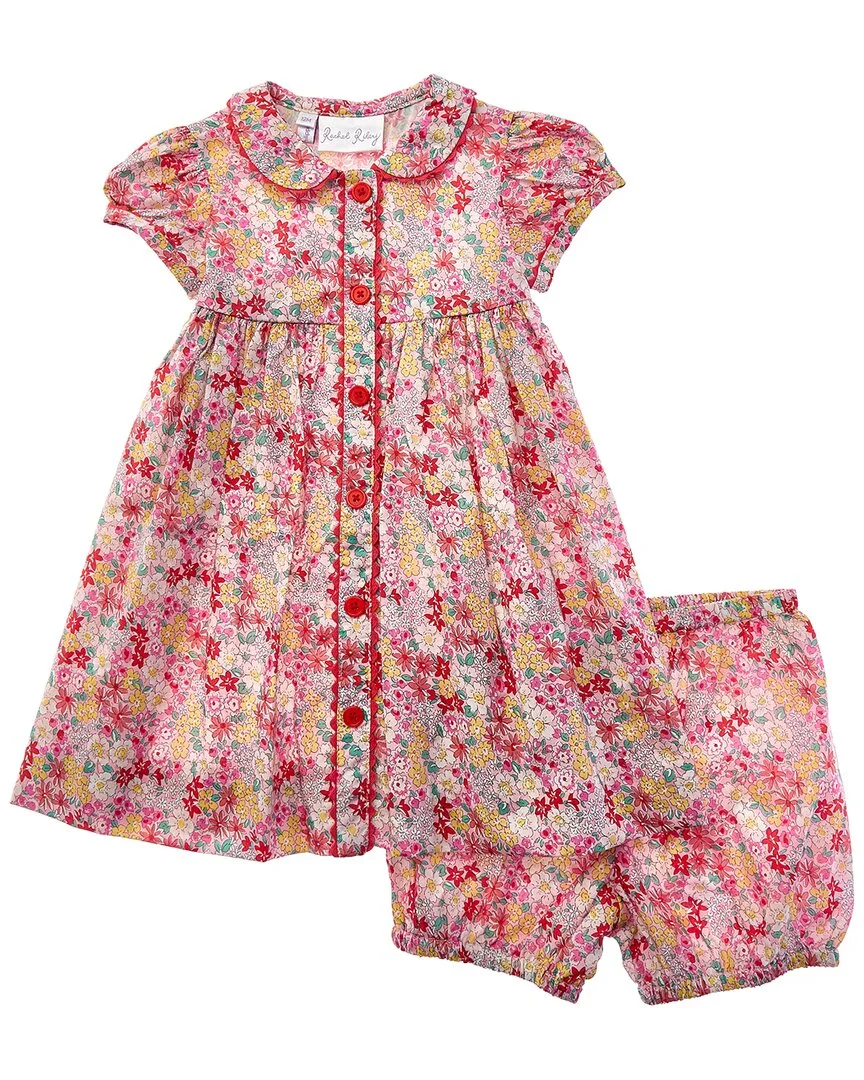 2Pc Ditsy Garden Button-Front Dress & Bloomer by Rachel Riley