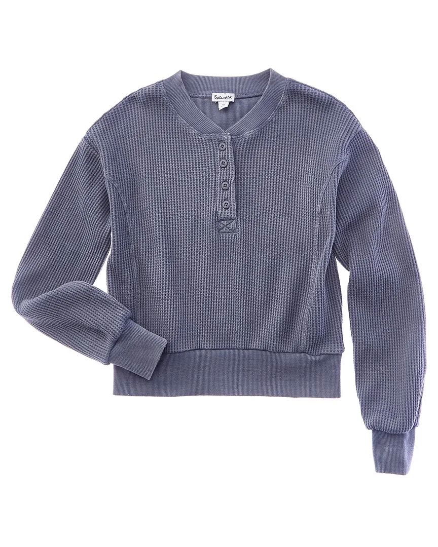Thermal Henley Sweatshirt by Splendid