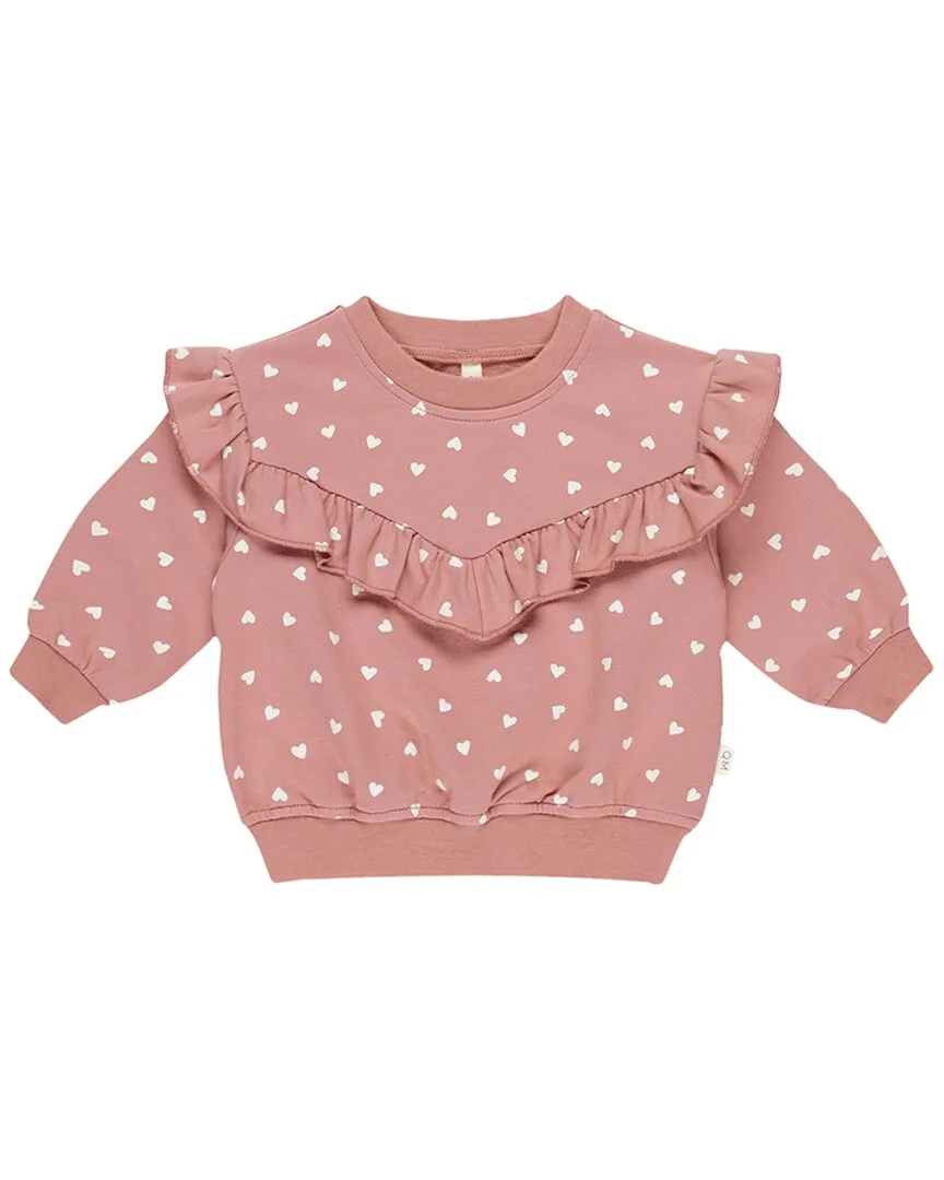 Ruffle Sweatshirt by Quincy Mae