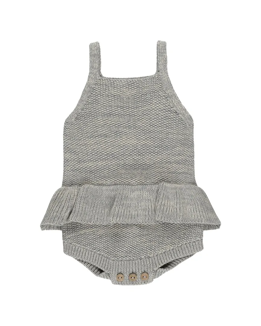 Knit Ruffle Romper by Quincy Mae