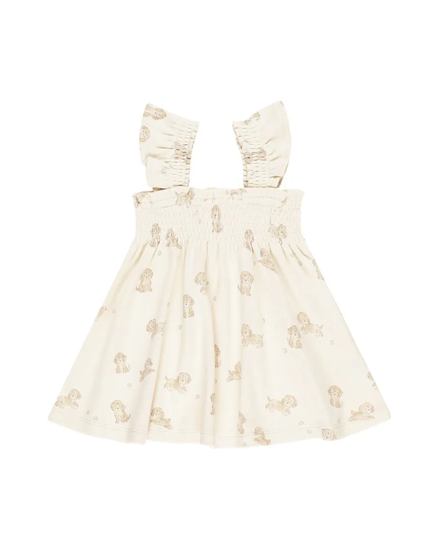 Smocked Jersey Dress by Quincy Mae