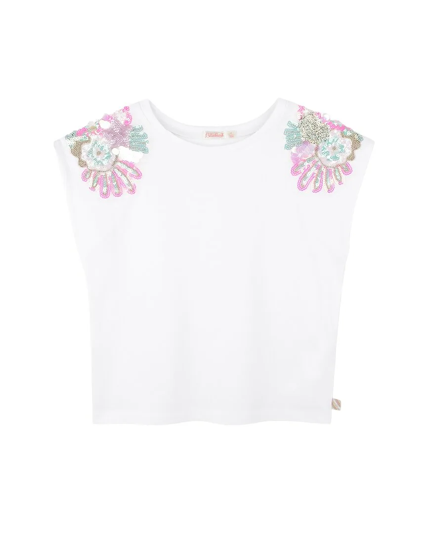 Shoulder Embellished T-Shirt by Billieblush