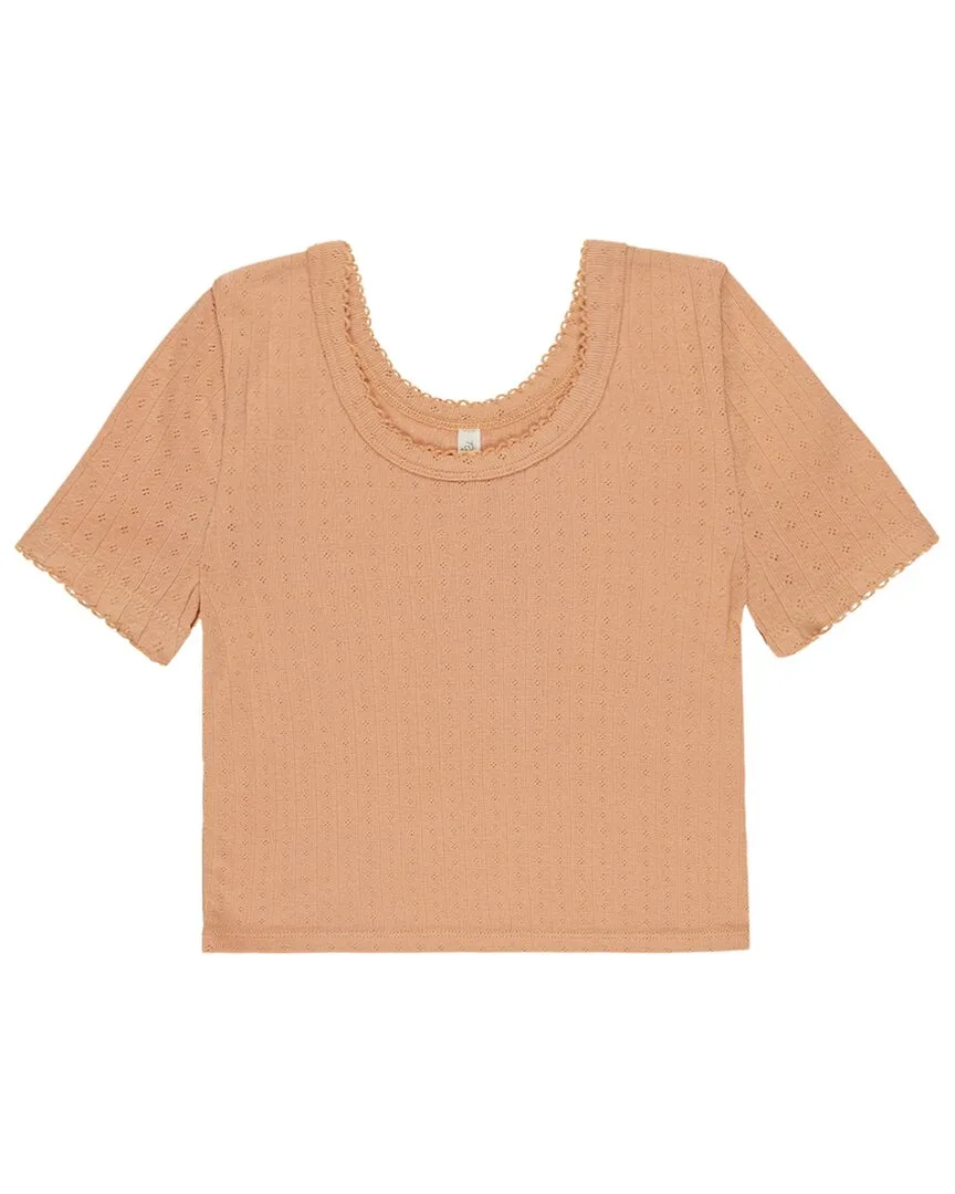 Pointelle T-Shirt by Rylee  Cru Collective