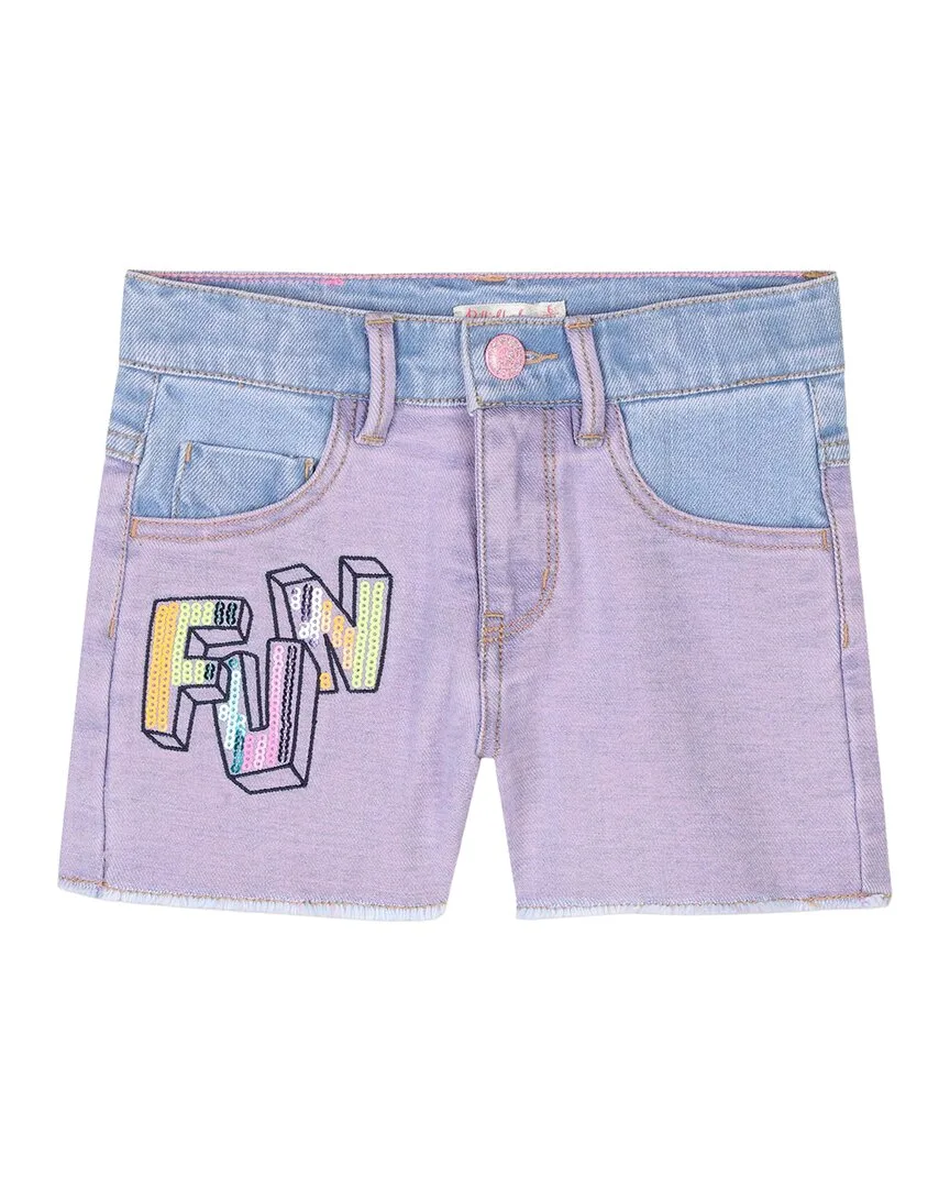 Sequin Denim Short by Billieblush