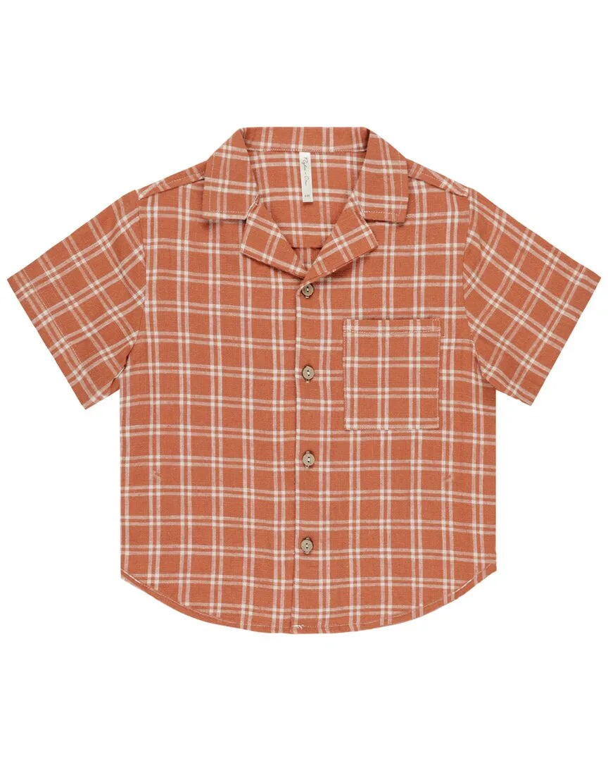 Rylee + Cru Collective Lapel Collared Linen-Blend Shirt by Rylee  Cru Collective