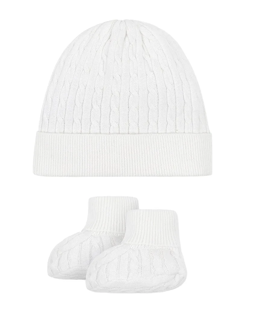 Cable Stitch Beanie and Bootie by Hope & Henry