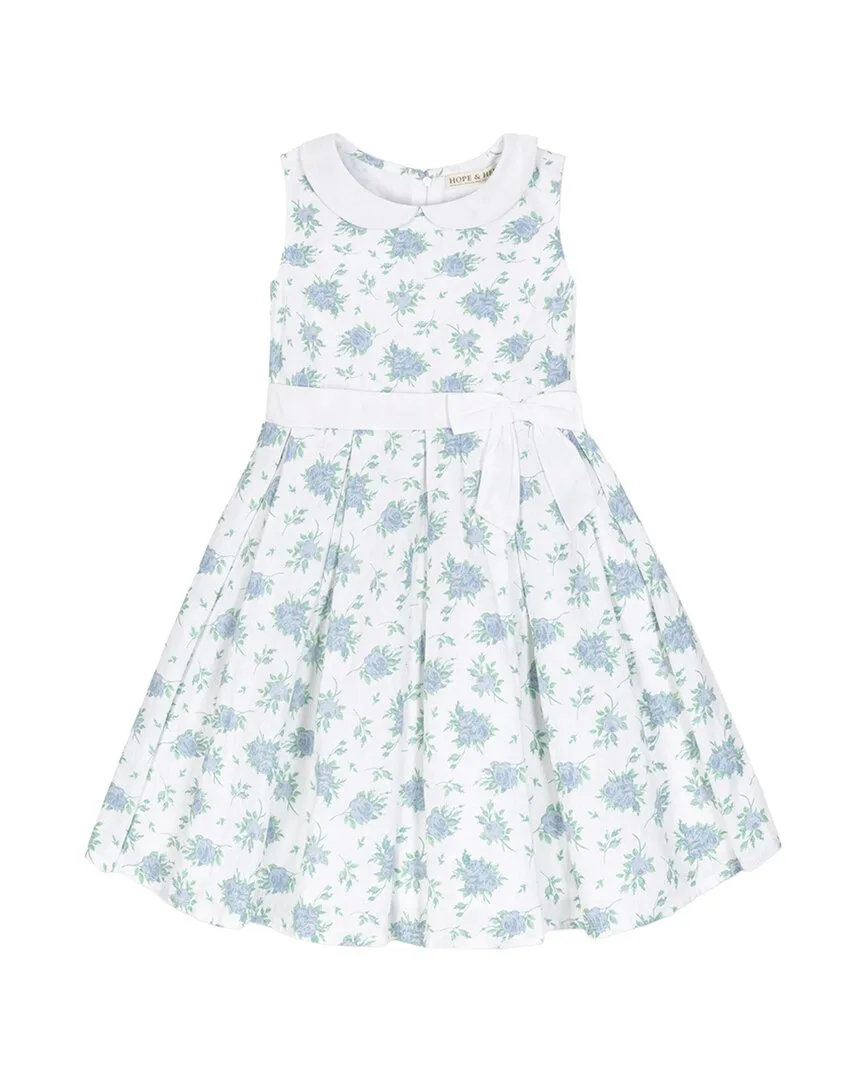 Peter Pan Pleated Skirt Linen-Blend Dress by Hope & Henry