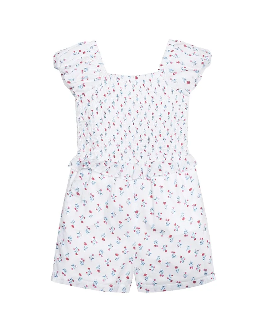 Puff Sleeve Smocked Romper by Hope & Henry