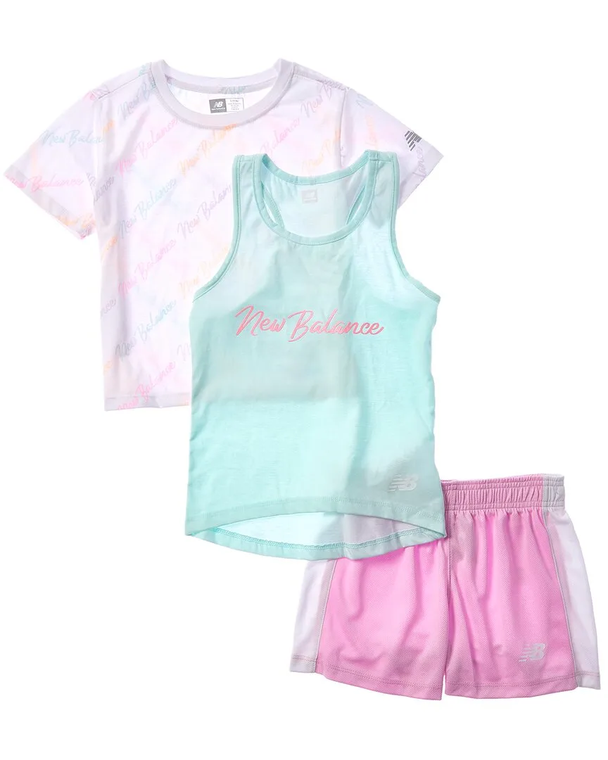 3Pc Set T-Shirt, Tank, & Mesh Short Set by New Balance