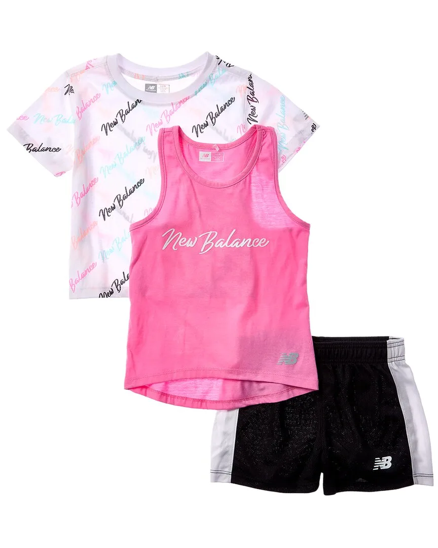 3Pc Set T-Shirt, Tank, & Mesh Short Set by New Balance