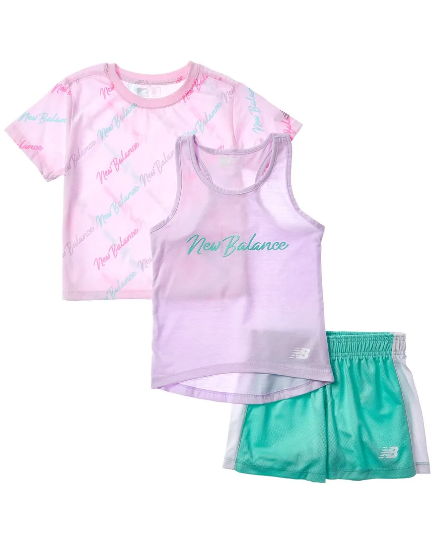 3Pc Set T-Shirt, Tank, & Mesh Short Set by New Balance