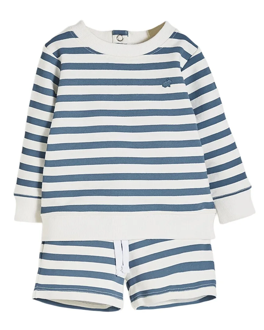 2Pc Striped Sweatshirt & Jogger by Babycottons