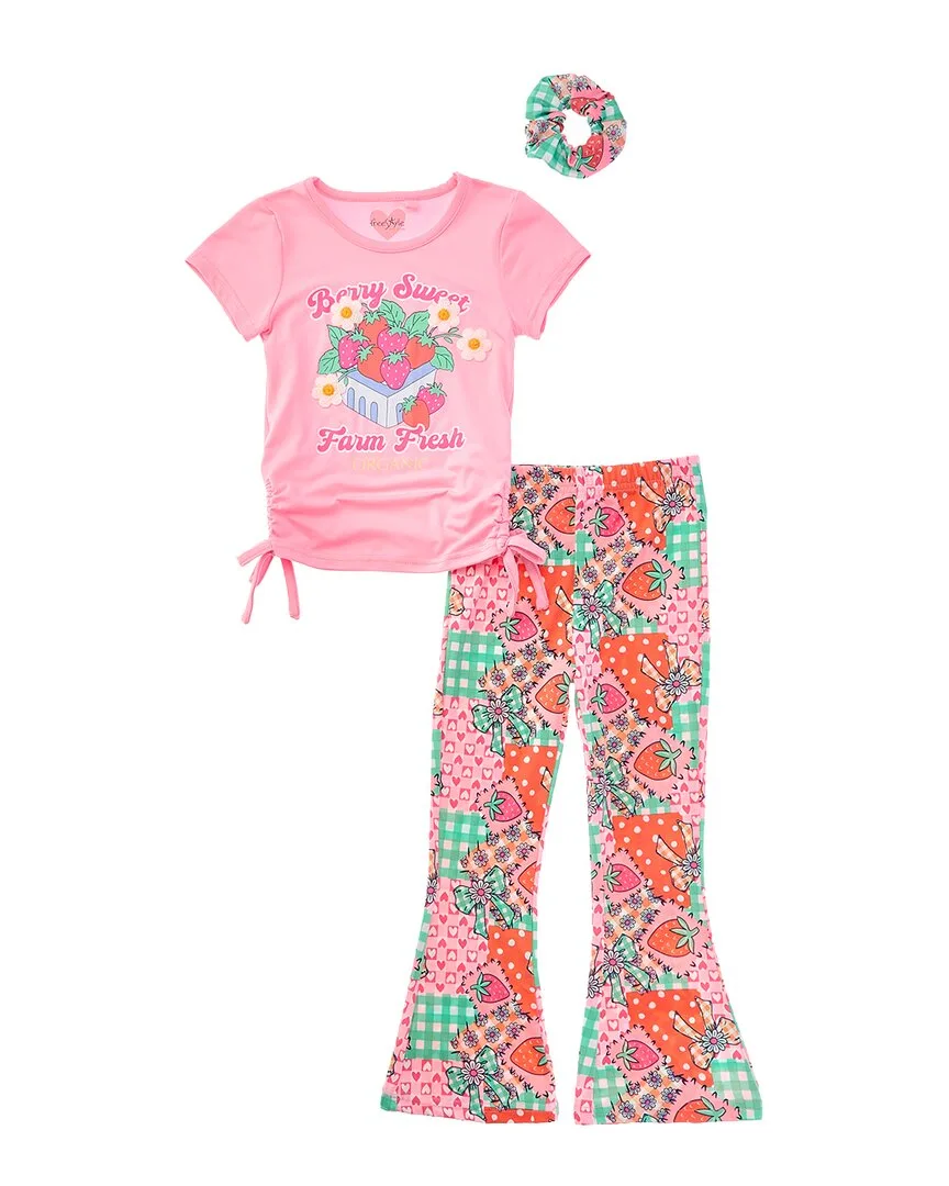 3Pc Berry Sweet Knit Legging Set by Freestyle