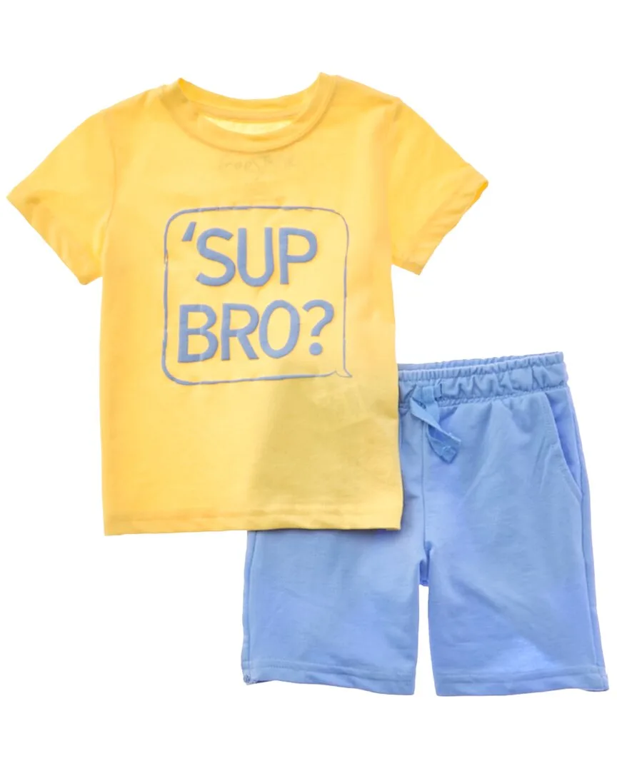 2Pc Sup Bro T-Shirt & Short Set by Freestyle