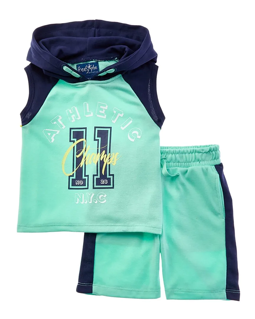 2Pc Athletic Sport Short Set by Freestyle