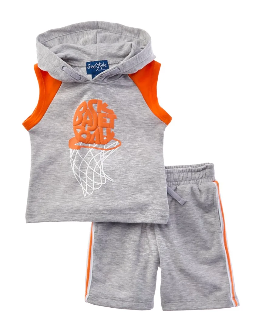 2Pc Basketball Sport Short Set by Freestyle