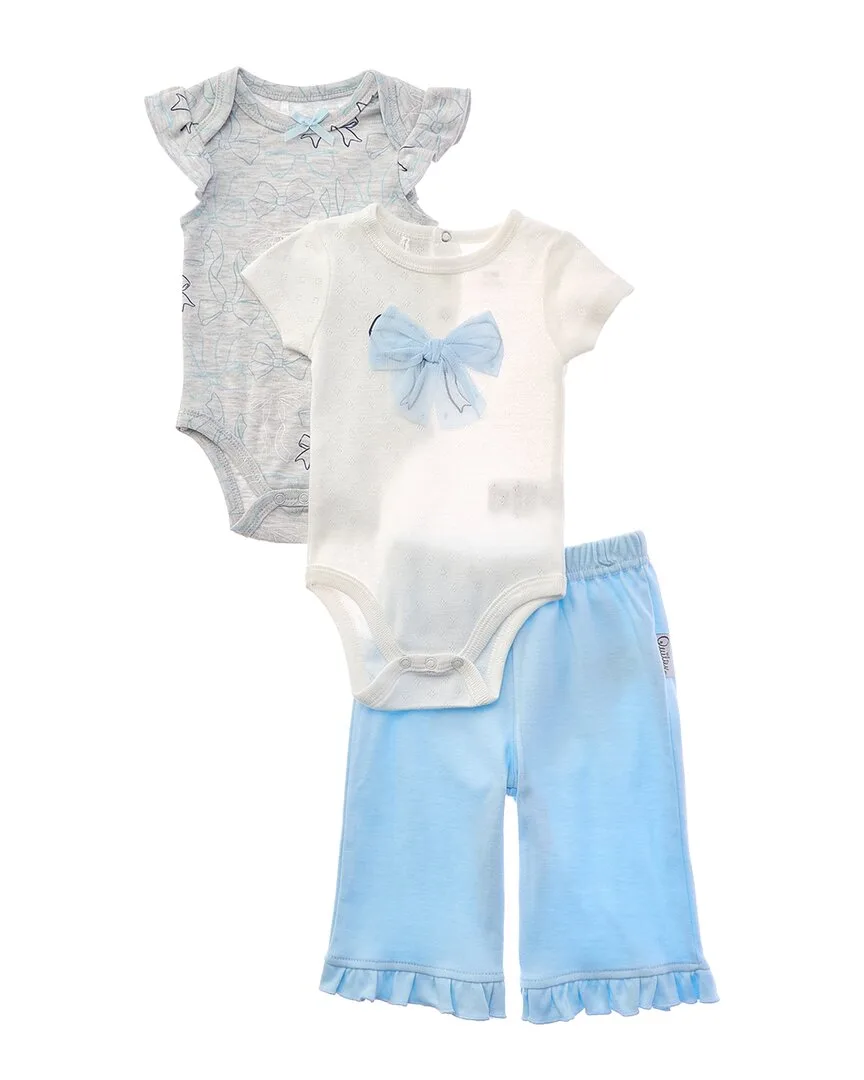 3Pc Bows Top & Turn Me Around Pant Set by Quiltex