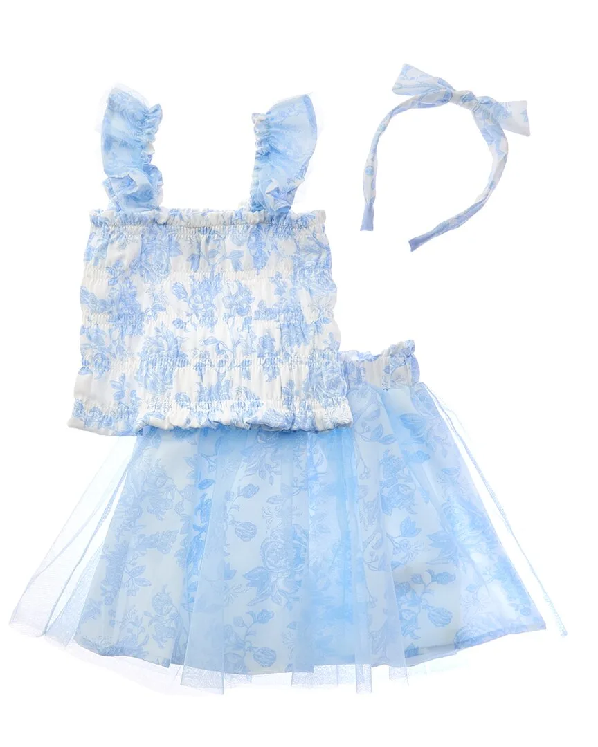 3Pc French Country Tulle Skirt Set by Freestyle